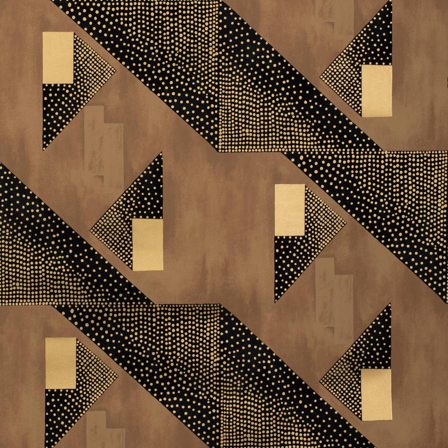 Sample P8020107.1684.0 Le Tonnerre Gold Geometric Brunschwig and Fils Wallpaper