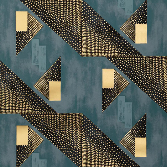 Save P8020107.504.0 Le Tonnerre Blue Geometric by Brunschwig & Fils Wallpaper
