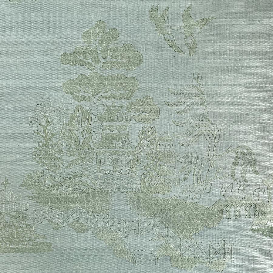 Sample P8020108.13.0 La Pagode Blue Chinoiserie Brunschwig and Fils Wallpaper