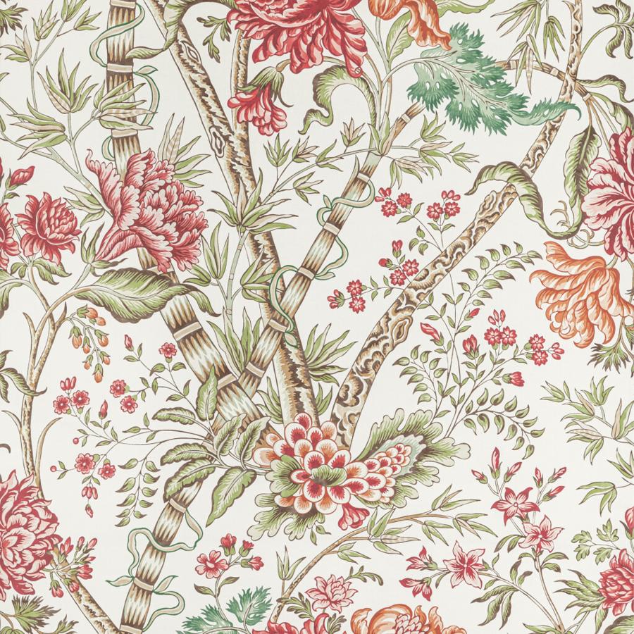Sample P8022100.73.0 Luberon, Berry/Leaf by Brunschwig and Fils Wallpaper