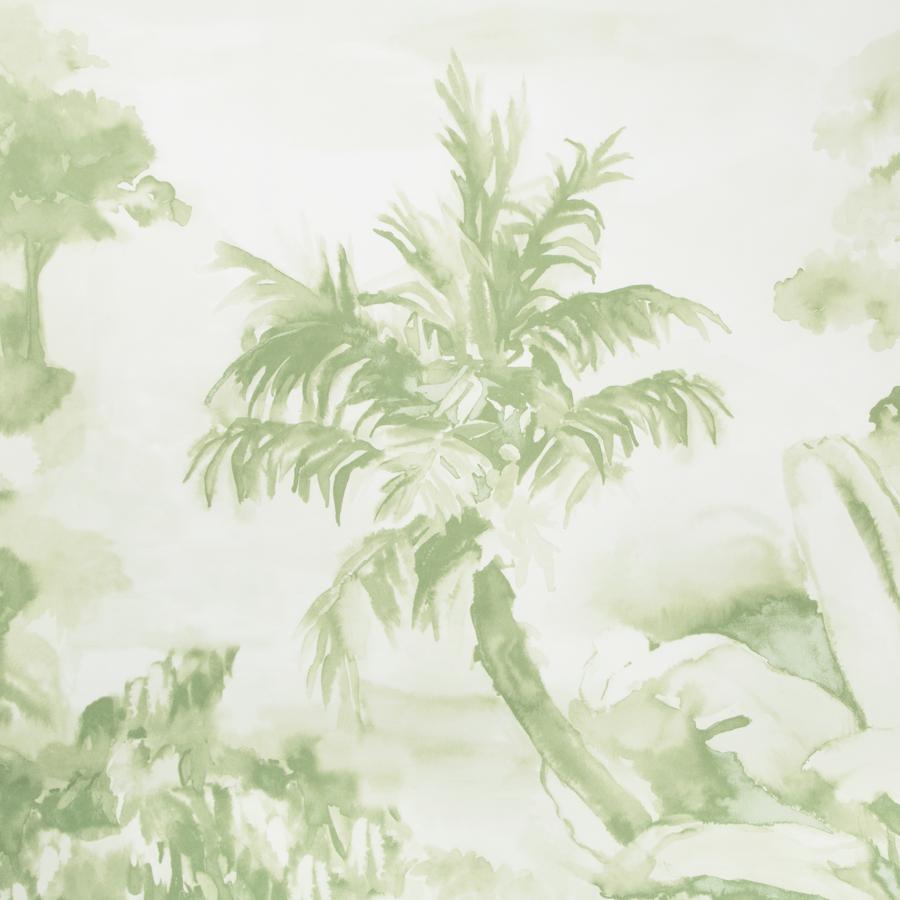 Sample - P8022112.3.0 | Nouvelle, Green Toile - Brunschwig & Fils Wallpaper