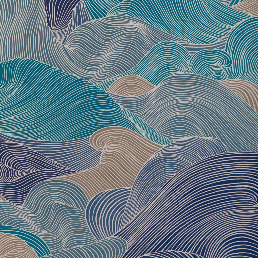 Sample - P8023111-355 | Tourbillon, Green Modern - Brunschwig & Fils Wallpaper - P8023111.355.0