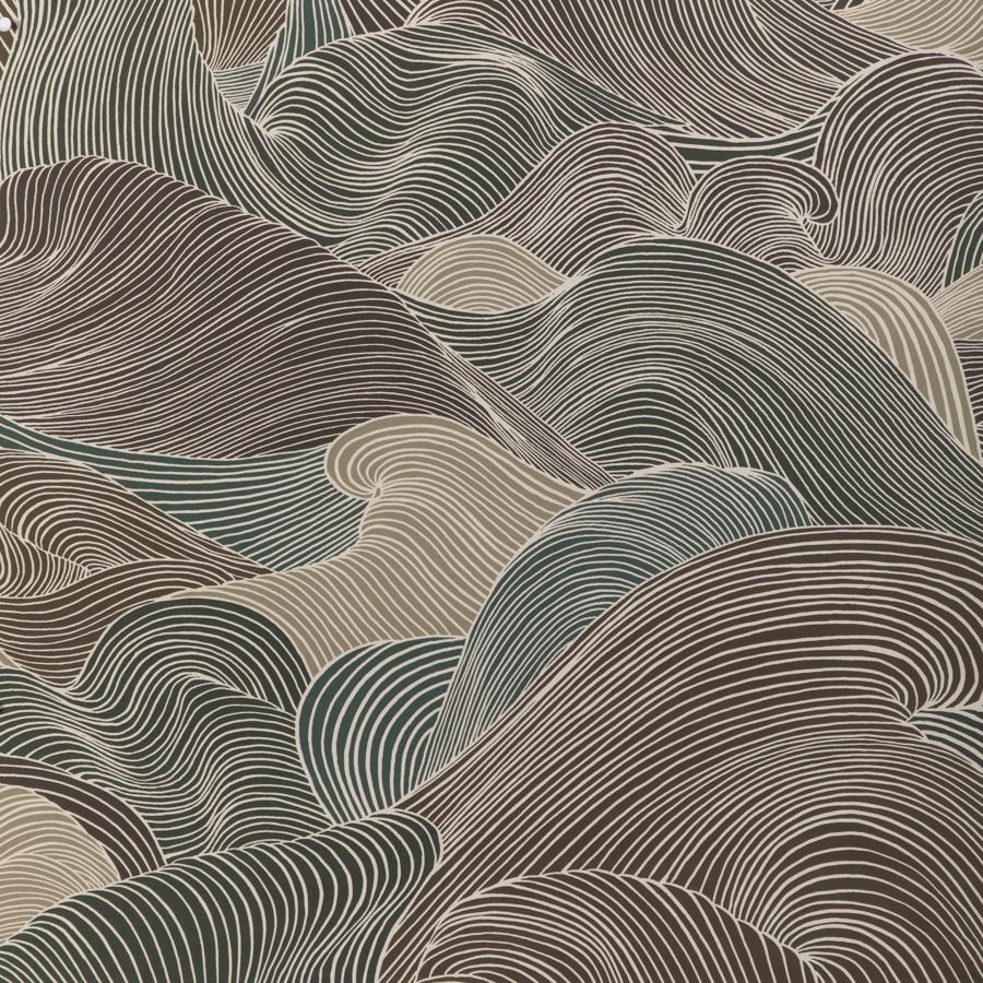 Sample - P8023111-611 | Tourbillon, Brown Modern - Brunschwig & Fils Wallpaper - P8023111.611.0