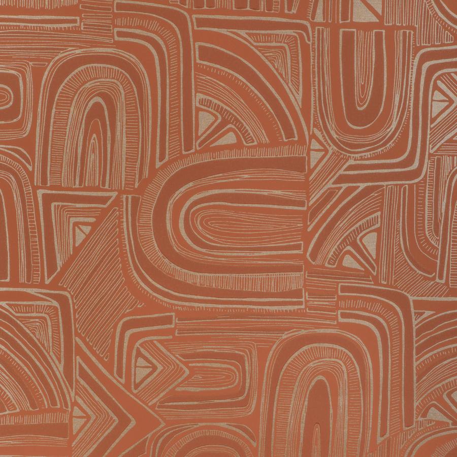 Sample - P8023113-12 | Timbre, Orange Modern - Brunschwig & Fils Wallpaper - P8023113.12.0