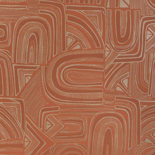 Purchase P8023113-12 Timbre, Orange Modern - Brunschwig & Fils Wallpaper - P8023113.12.0