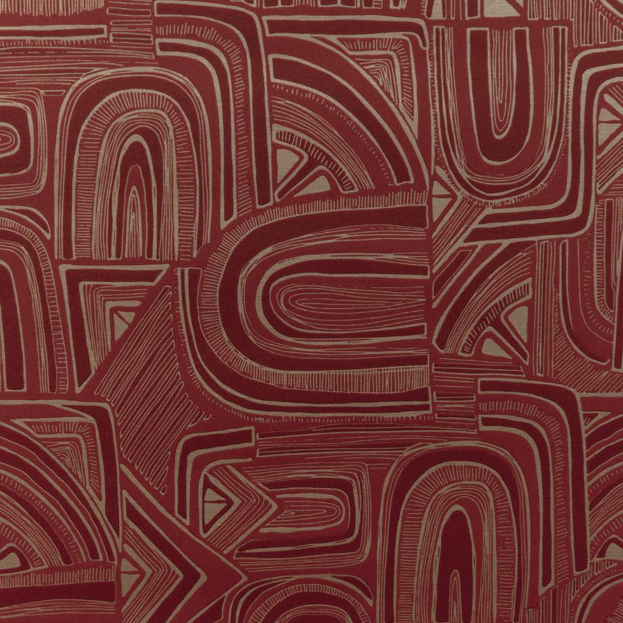 Sample - P8023113-19 | Timbre, Red Modern - Brunschwig & Fils Wallpaper - P8023113.19.0