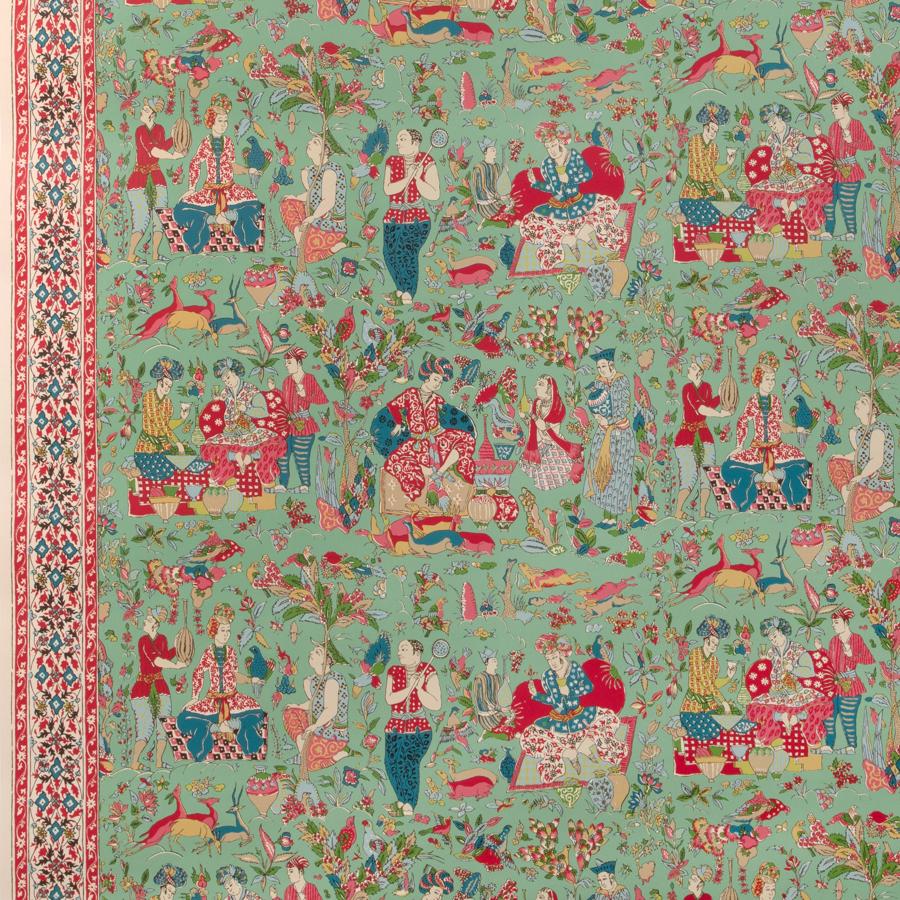 Sample - P8024100-319 | Shalimar, Multi Color Chinoiserie - Brunschwig & Fils Wallpaper - P8024100.319.0