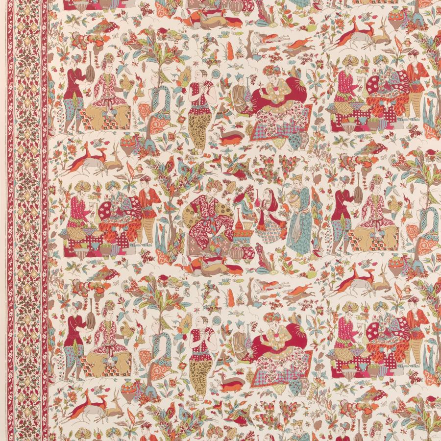 Sample - P8024100-716 | Shalimar, Red Chinoiserie - Brunschwig & Fils Wallpaper - P8024100.716.0