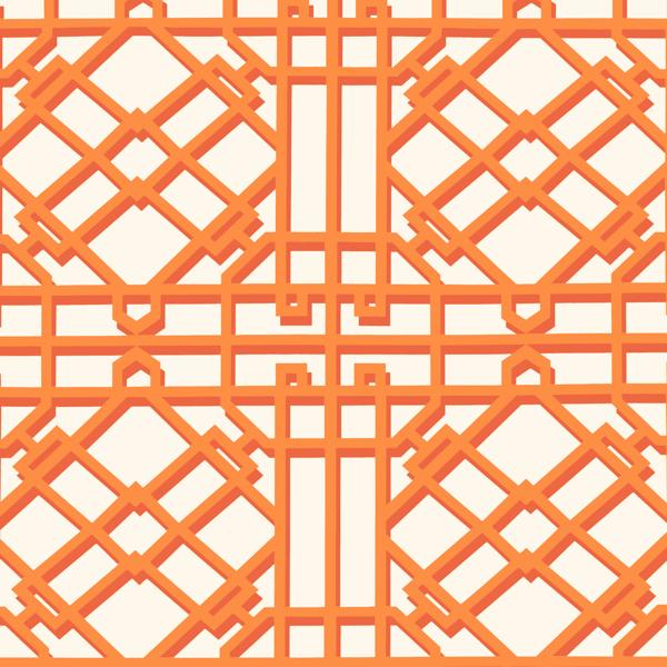 Purchase P8024109-12 Pavilion Trellis, Orange Trellis - Brunschwig & Fils Wallpaper - P8024109.12.0