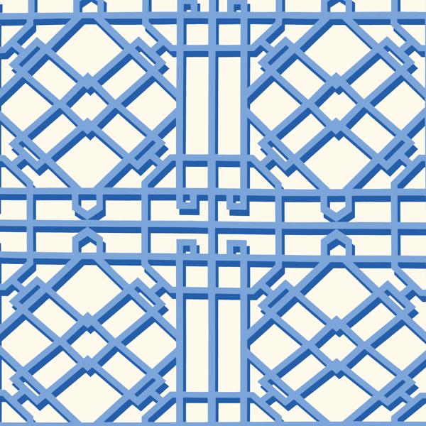 Purchase P8024109-5 Pavilion Trellis, Blue Trellis - Brunschwig & Fils Wallpaper - P8024109.5.0