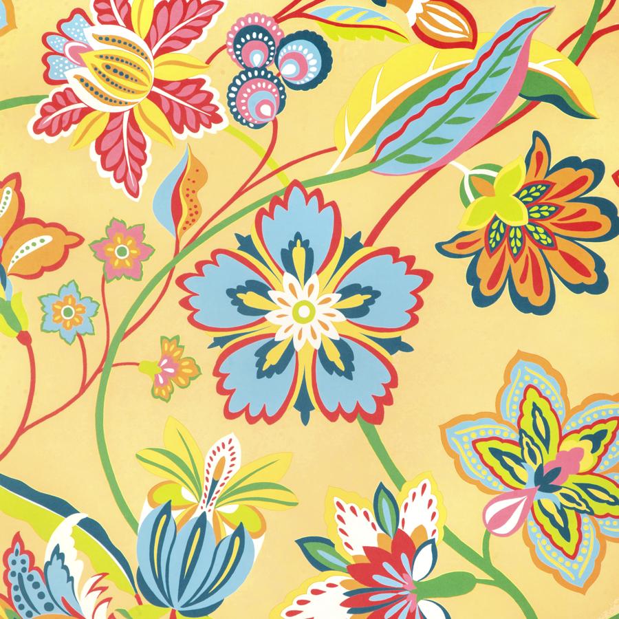 Sample - P8024110-417 | Botanique, Multi Color Floral - Brunschwig & Fils Wallpaper - P8024110.417.0