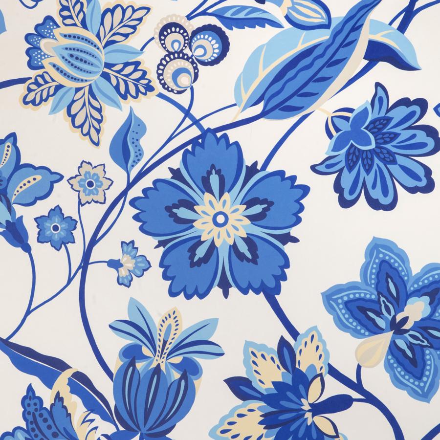 Sample - P8024110-55 | Botanique, Blue Floral - Brunschwig & Fils Wallpaper - P8024110.55.0