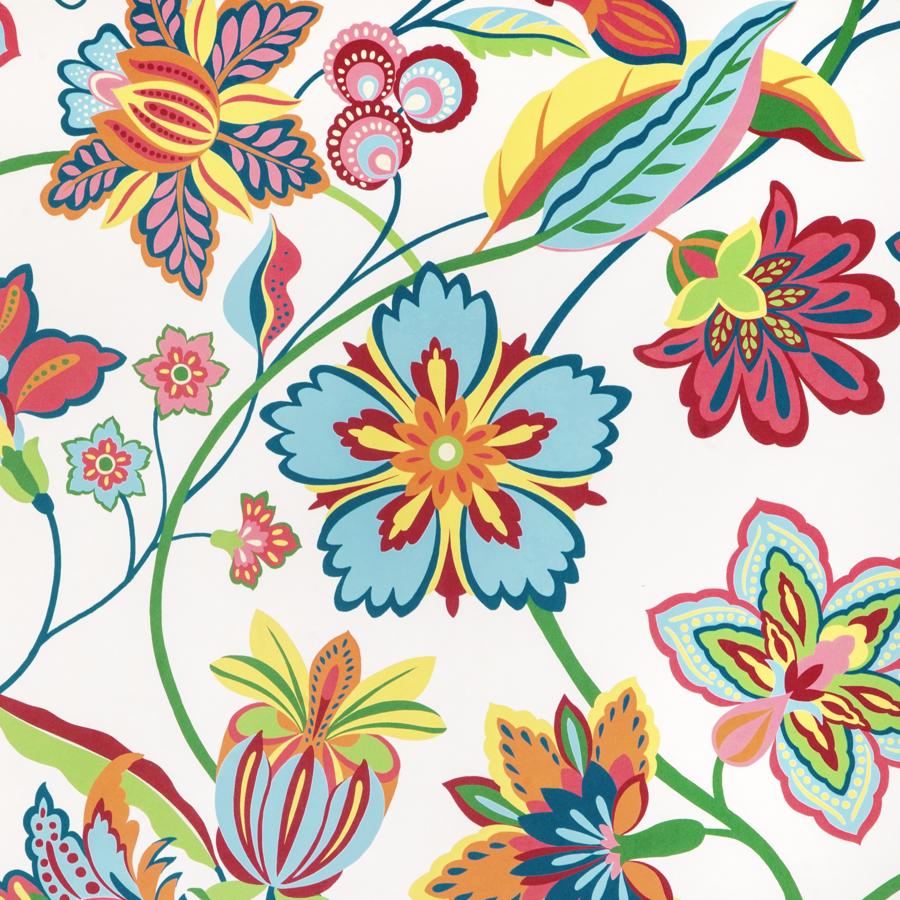 Sample - P8024110-73 | Botanique, Multi Color Floral - Brunschwig & Fils Wallpaper - P8024110.73.0