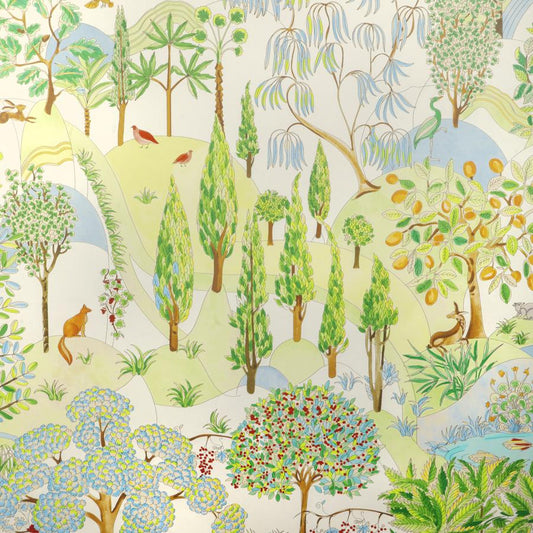 Purchase P8024111-315 Folklore, Green Trees - Brunschwig & Fils Wallpaper - P8024111.315.0