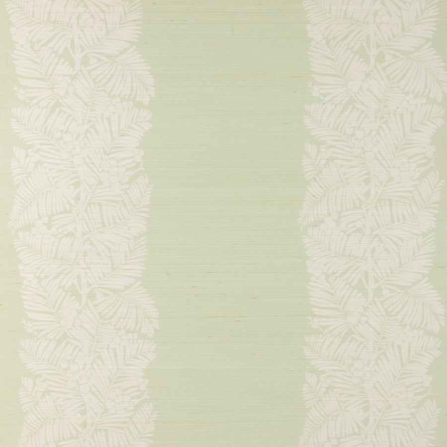 Sample - P8024114-3 | Palmar Sisal, Green Stripes - Brunschwig & Fils Wallpaper - P8024114.3.0