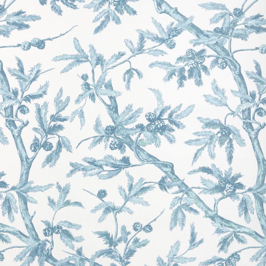Purchase P8025100-13 Branches De Pin Wc, Aqua Botanical - Brunschwig & Fils Wallpaper - P8025100.13.0