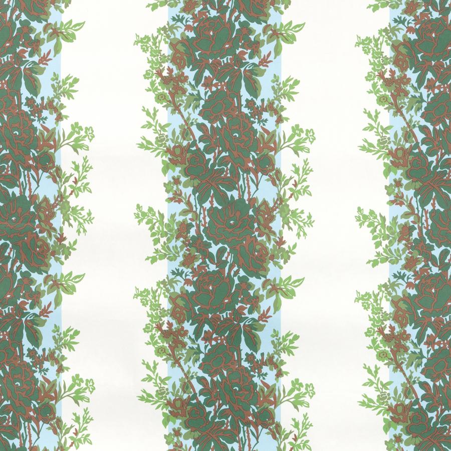 Purchase P8025101-315 Rayure Fleurie Wc, Leaf Stripes - Brunschwig & Fils Wallpaper - P8025101.315.0