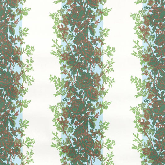Purchase P8025101-315 Rayure Fleurie Wc, Leaf Stripes - Brunschwig & Fils Wallpaper - P8025101.315.0