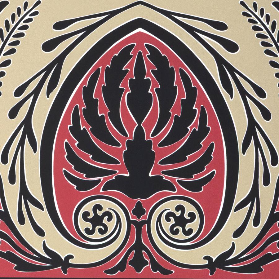 Purchase P8025103-1619 Frise Palmette, Red Border - Brunschwig & Fils Wallpaper - P8025103.1619.0