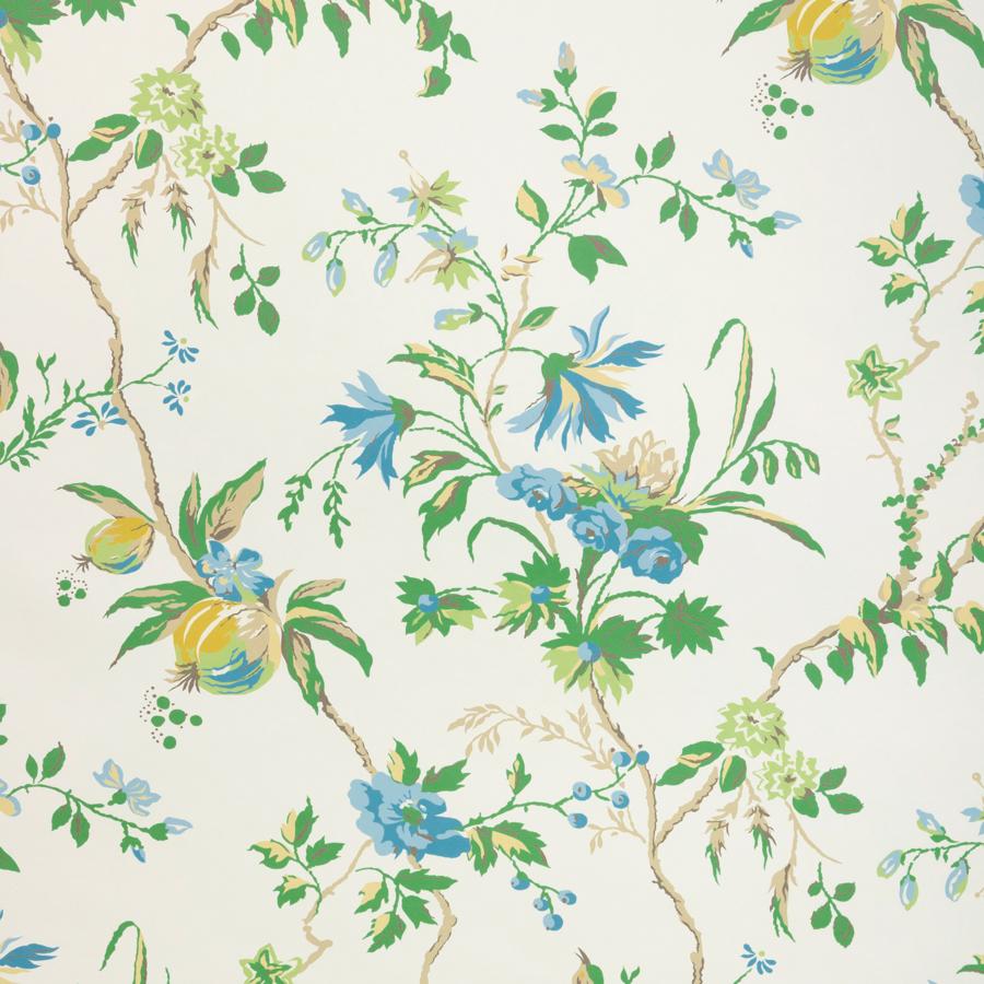 Purchase P8025110-153 Locklin, Lagoon Floral - Brunschwig & Fils Wallpaper - P8025110.153.0