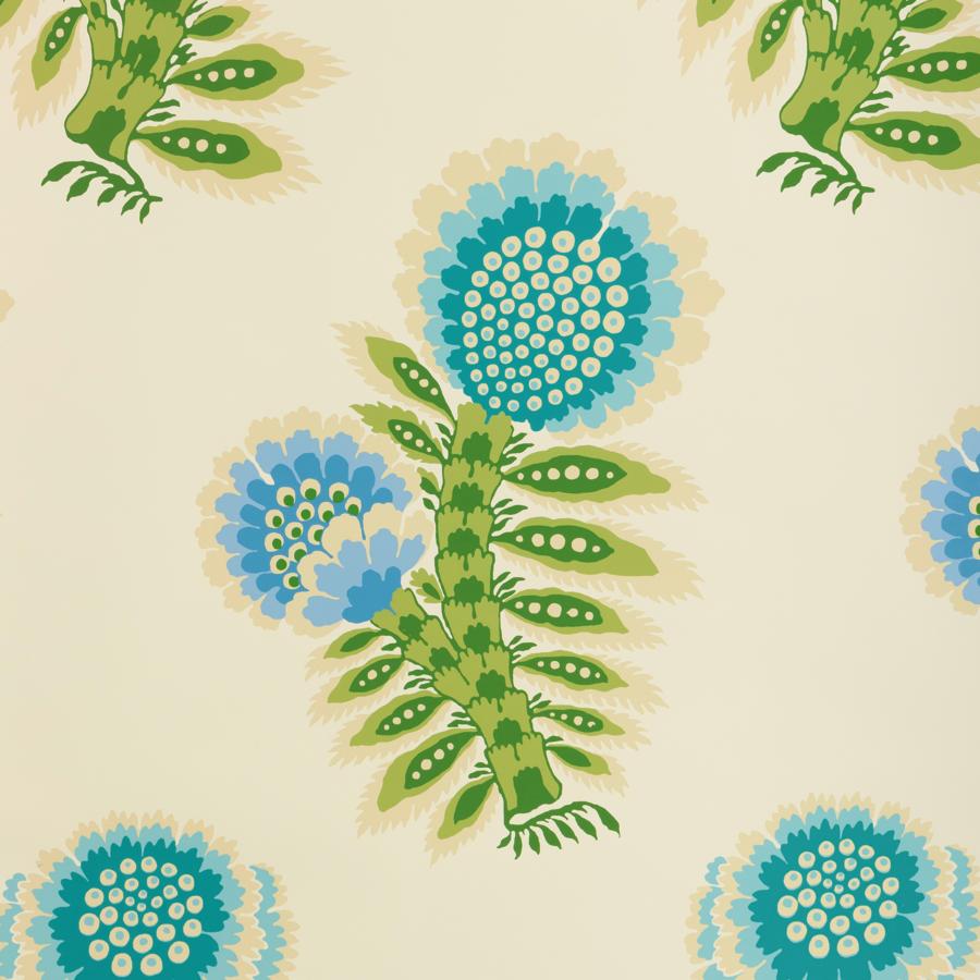 Purchase P8025111-353 Kumaly, Marine Floral - Brunschwig & Fils Wallpaper - P8025111.353.0