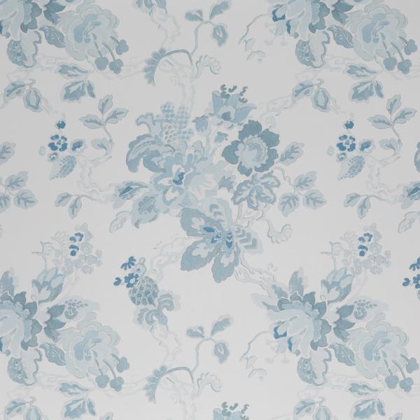 Sample - Pbfc-3505-513 | Parnham, Blue Botanical - Lee Jofa Wallpaper - Pbfc-3505.513.0