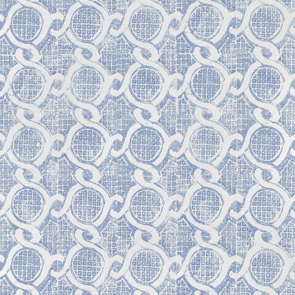 Sample - Pbfc-3533-15 | Chain Wallpaper, Blue Geometric - Lee Jofa Wallpaper - Pbfc-3533.15.0