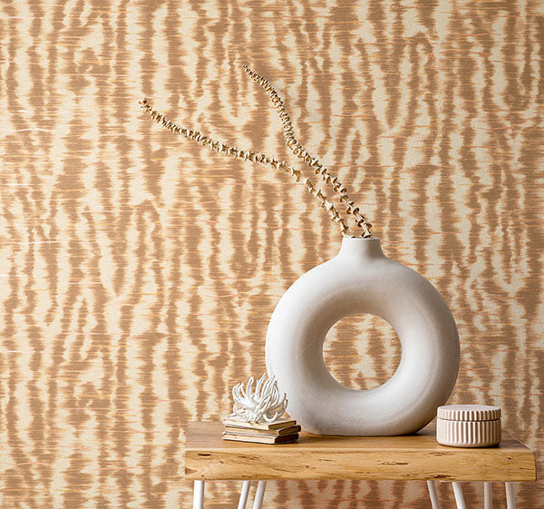 Purchase PK333442 Brewster Wallpaper, Hartmann Rust Stripe Texture - Medley1