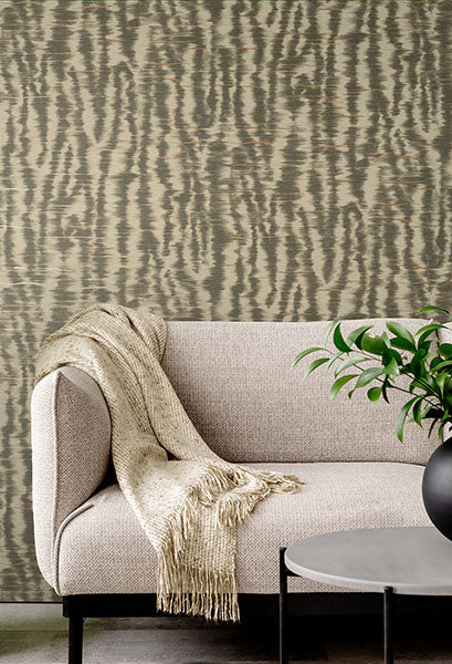 Purchase PK333443 Brewster Wallpaper, Hartmann Brown Stripe Texture - Medley1