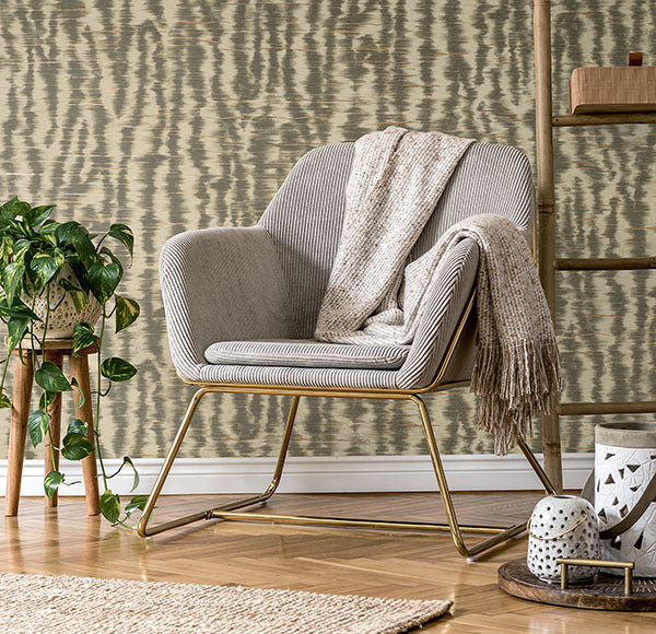 Purchase PK333443 Brewster Wallpaper, Hartmann Brown Stripe Texture - Medley12