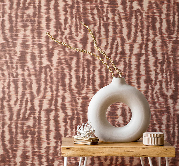Purchase PK333444 Brewster Wallpaper, Hartmann Burgundy Stripe Texture - Medley1