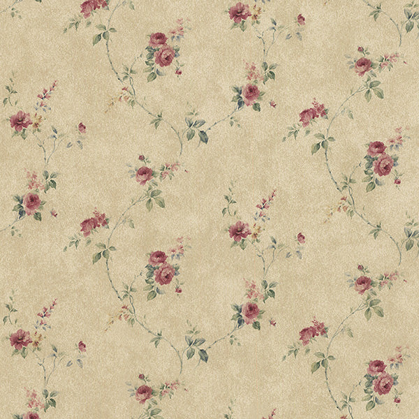 Purchase Pr33806 | Floral Prints 2, Beige Floral - Norwall Wallpaper