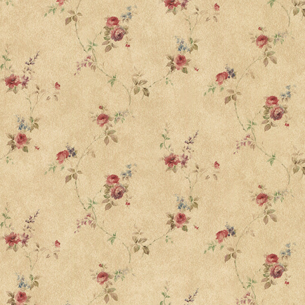 Purchase Pr33807 | Floral Prints 2, Beige Floral - Norwall Wallpaper