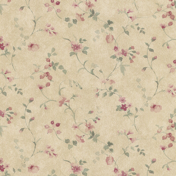 Purchase Pr33822 | Floral Prints 2, Brown Floral - Norwall Wallpaper