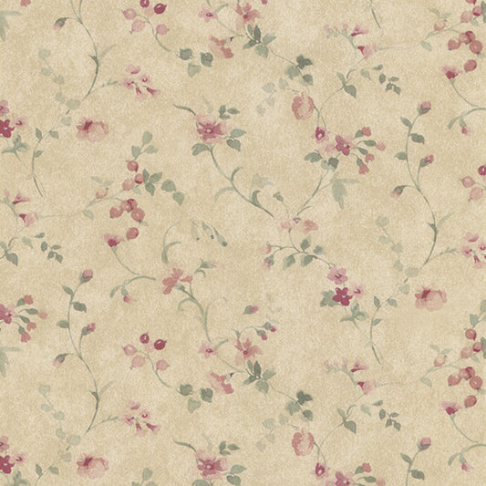 Purchase Pr33822 | Floral Prints 2, Brown Floral - Norwall Wallpaper