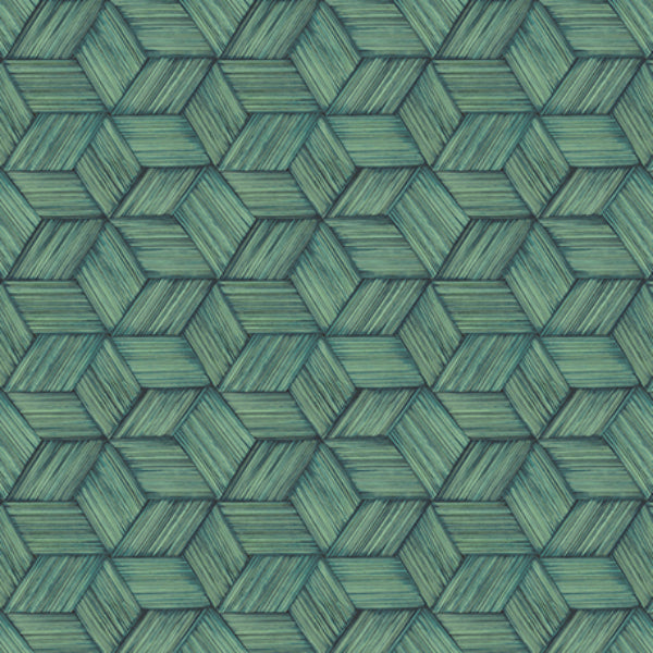 Purchase PS41404 Palm Springs, Intertwined Dark Green Geometric by Kenneth James Wallpaper