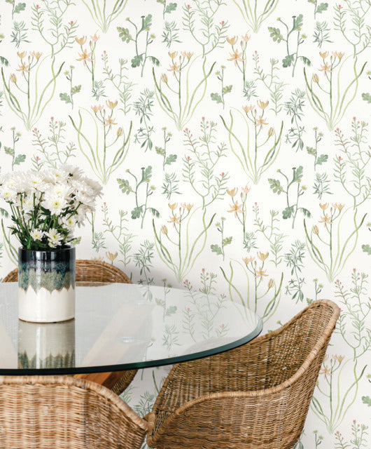 Purchase Psw1519Rl | Watercolor Botanicals, Alpine Botanical Peel & Stick - York Wallpaper