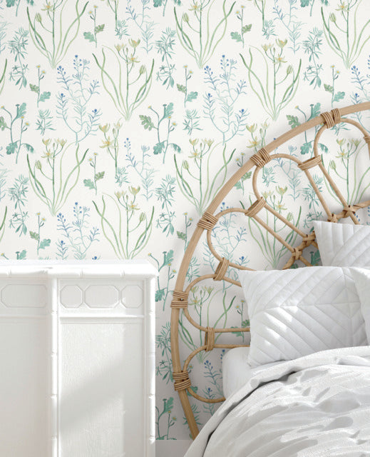 Purchase Psw1520Rl | Watercolor Botanicals, Alpine Botanical Peel & Stick - York Wallpaper