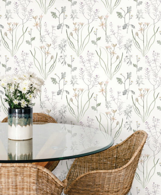 Purchase Psw1521Rl | Watercolor Botanicals, Alpine Botanical Peel & Stick - York Wallpaper