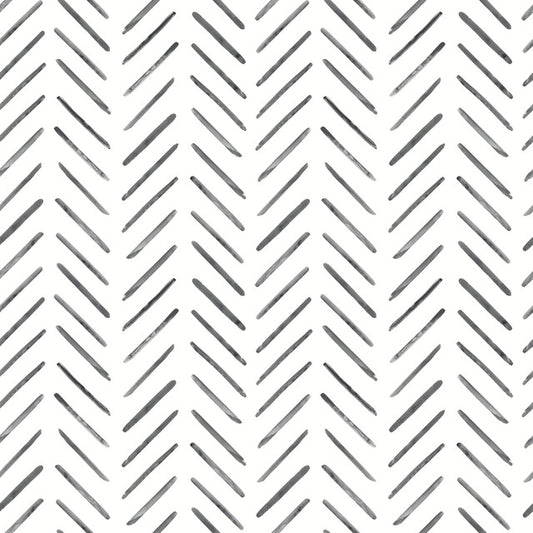 Purchase Psw1525Rl | Watercolor Botanicals, Painted Herringbone Peel & Stick - York Wallpaper