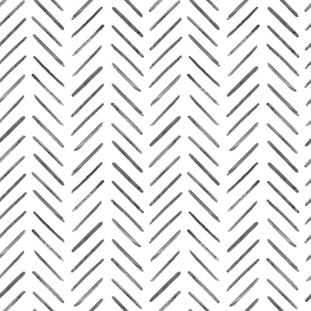Purchase Psw1525Rl | Watercolor Botanicals, Painted Herringbone Peel & Stick - York Wallpaper