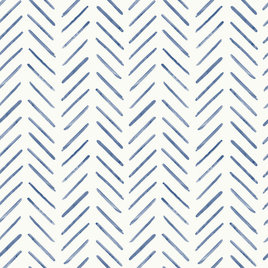 Purchase Psw1526Rl | Watercolor Botanicals, Painted Herringbone Peel & Stick - York Wallpaper