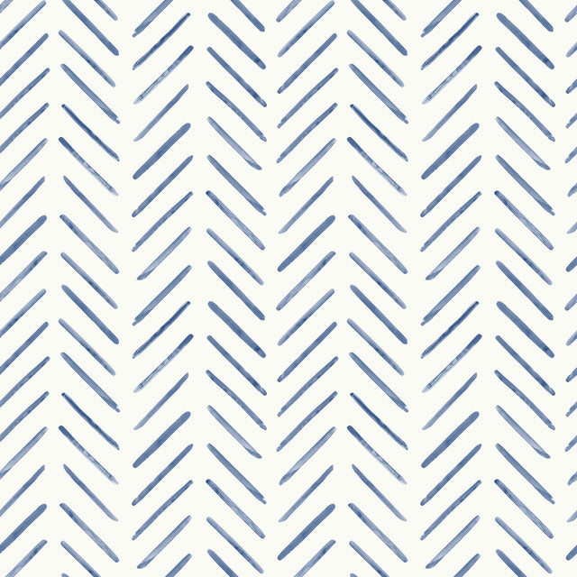 Purchase Psw1526Rl | Watercolor Botanicals, Painted Herringbone Peel & Stick - York Wallpaper