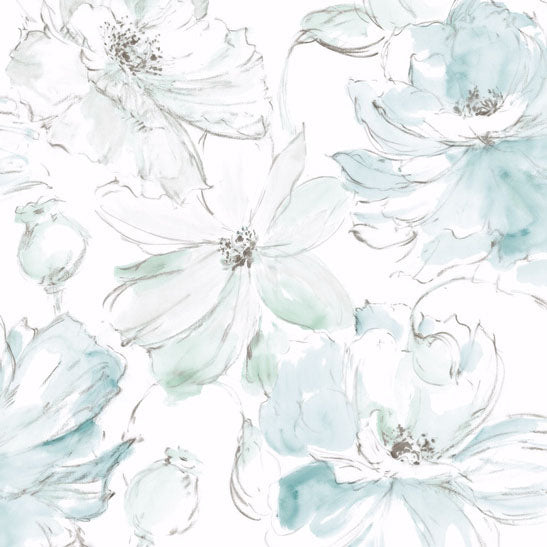 Purchase Psw1531Rl | Watercolor Botanicals, Floral Dreams Peel & Stick - York Wallpaper