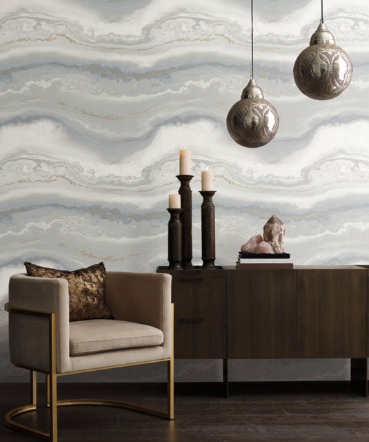 Purchase Psw1559Rl | Aviva Stanoff, Shifting Sands Slate Blue Peel & Stick - York Wallpaper