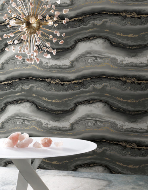 Purchase Psw1561Rl | Aviva Stanoff, Shifting Sands Onyx Peel & Stick - York Wallpaper