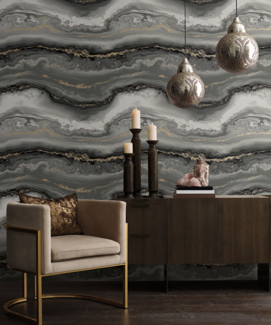 Purchase Psw1561Rl | Aviva Stanoff, Shifting Sands Onyx Peel & Stick - York Wallpaper