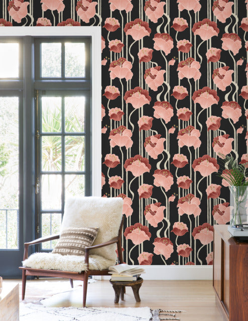 Purchase Psw1571Rl | Mirth Studios, Shirley Deco Floral - York Wallpaper