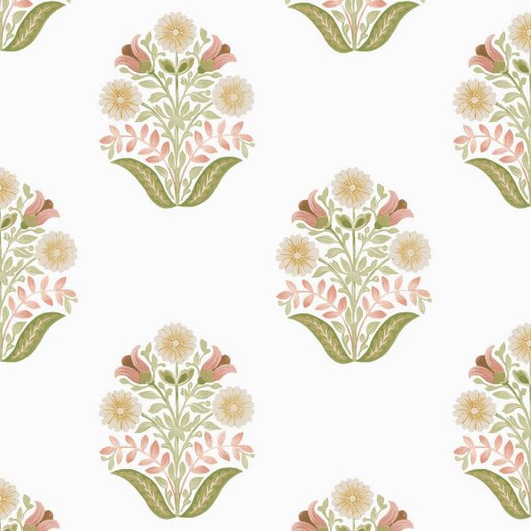 Purchase Psw1577Rl | Mirth Studios, Sophie Floral Medallion - York Wallpaper