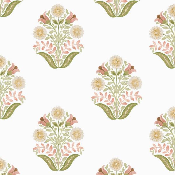 Purchase Psw1577Rl | Mirth Studios, Sophie Floral Medallion - York Wallpaper